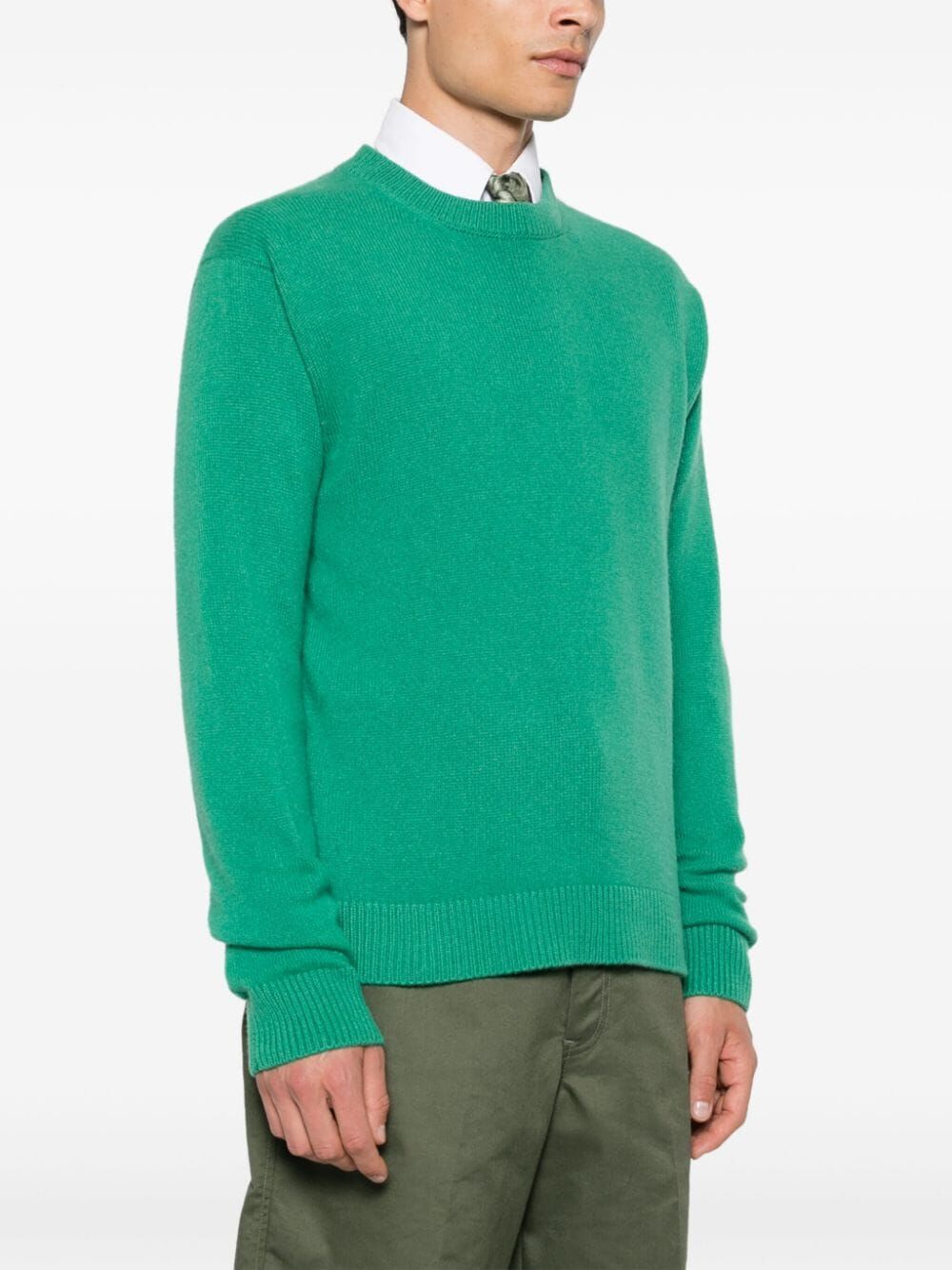 THE ELDER STATESMAN-PLAIN CREWNECK SWEATER-