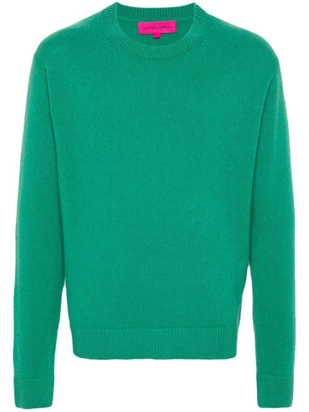 THE ELDER STATESMAN-PLAIN CREWNECK SWEATER-