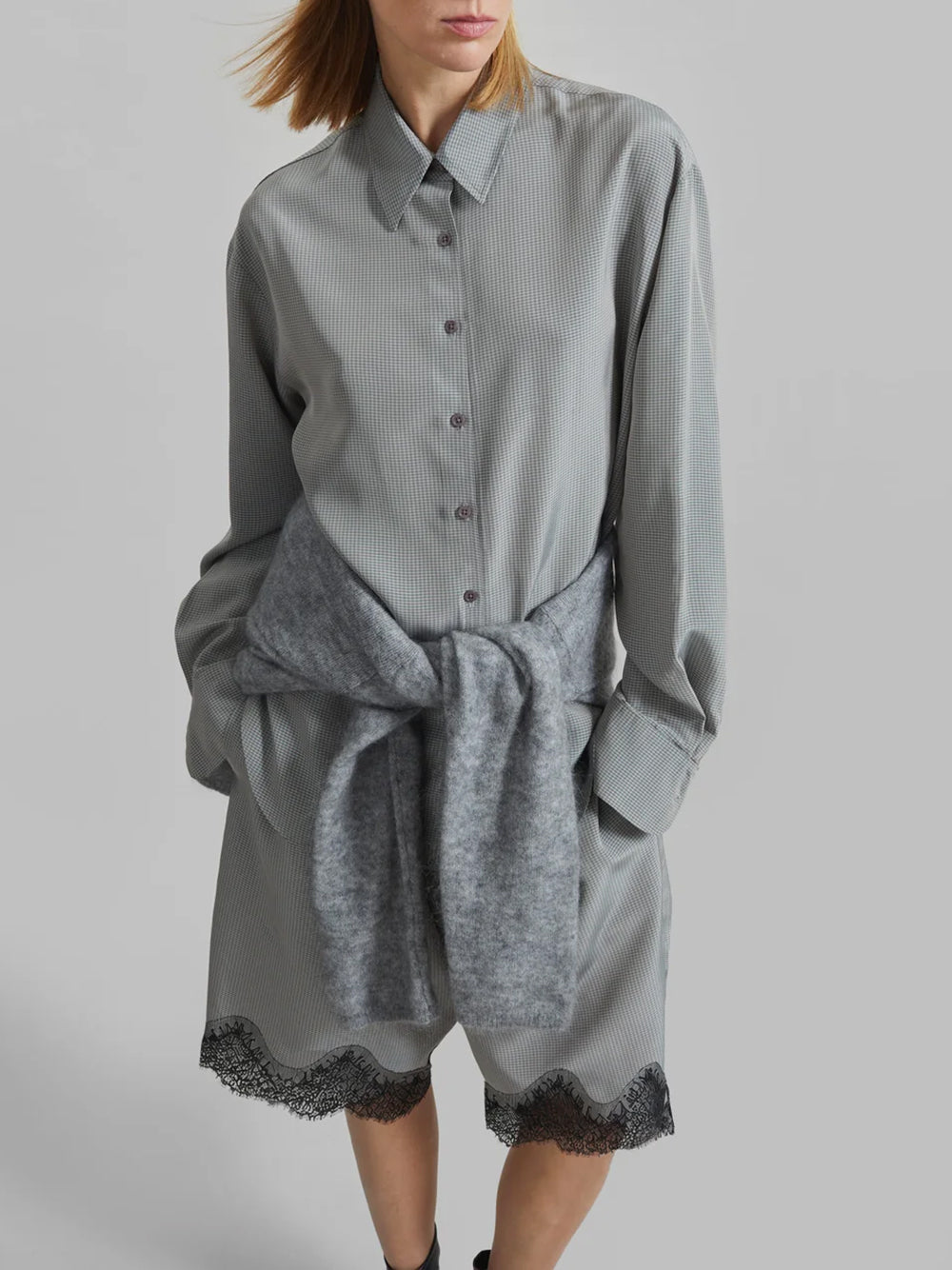 THE FRANKIE SHOP-BAXTER LACE BERMUDA SHORTS-