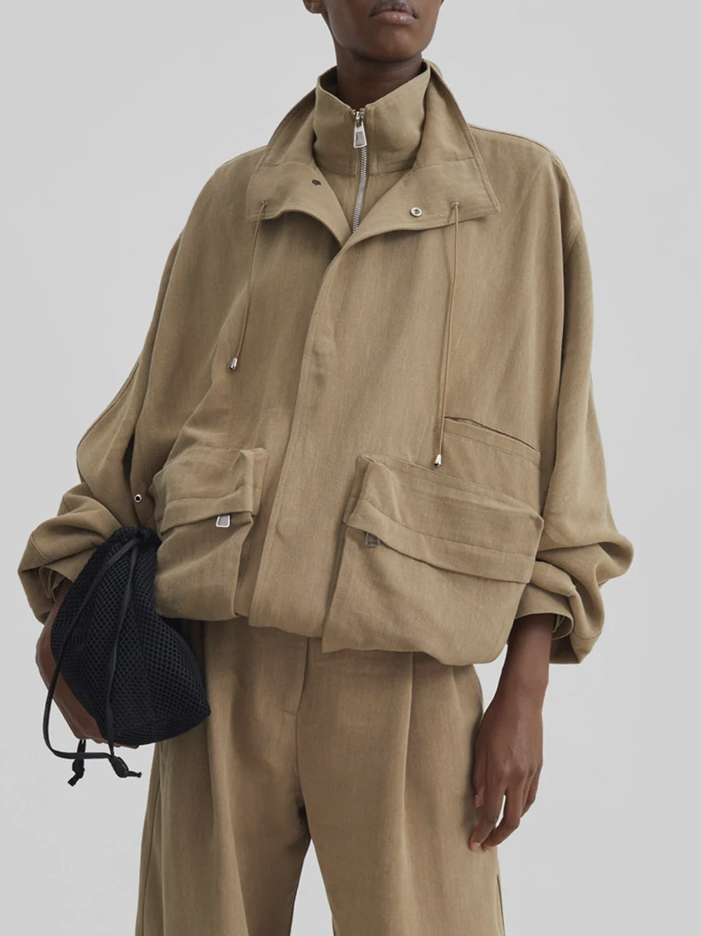 THE FRANKIE SHOP-BREYA LINEN FLUID JACKET-