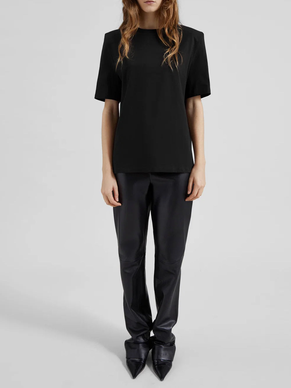 THE FRANKIE SHOP-CARRINGTON PADDED SHOULDER TEE-