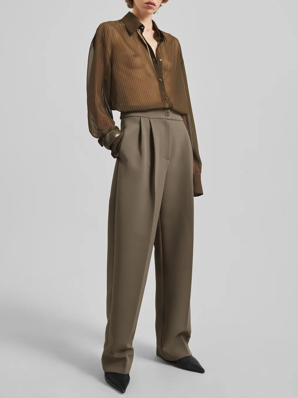 DOYER PLEATED TROUSERS