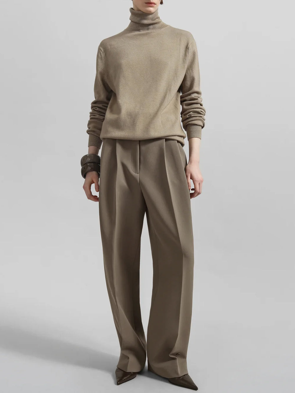 DOYER PLEATED TROUSERS