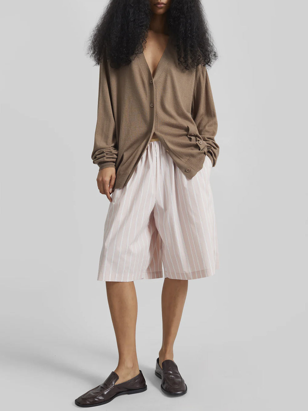 THE FRANKIE SHOP-ELYN ELASTIC BERMUDA SHORTS-