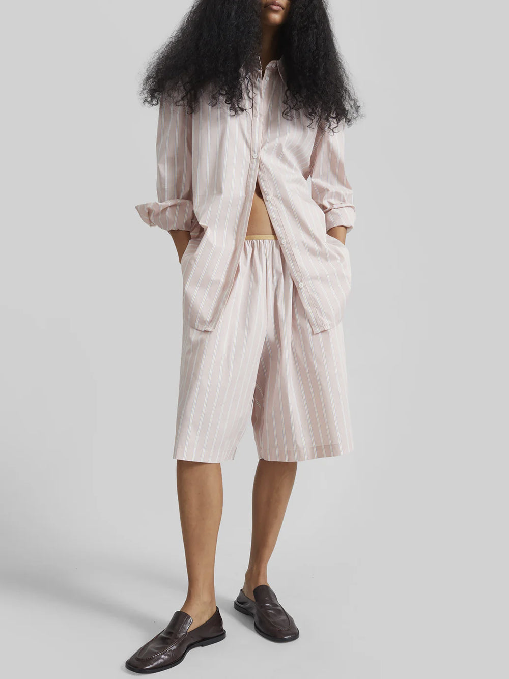 THE FRANKIE SHOP-ELYN ELASTIC BERMUDA SHORTS-