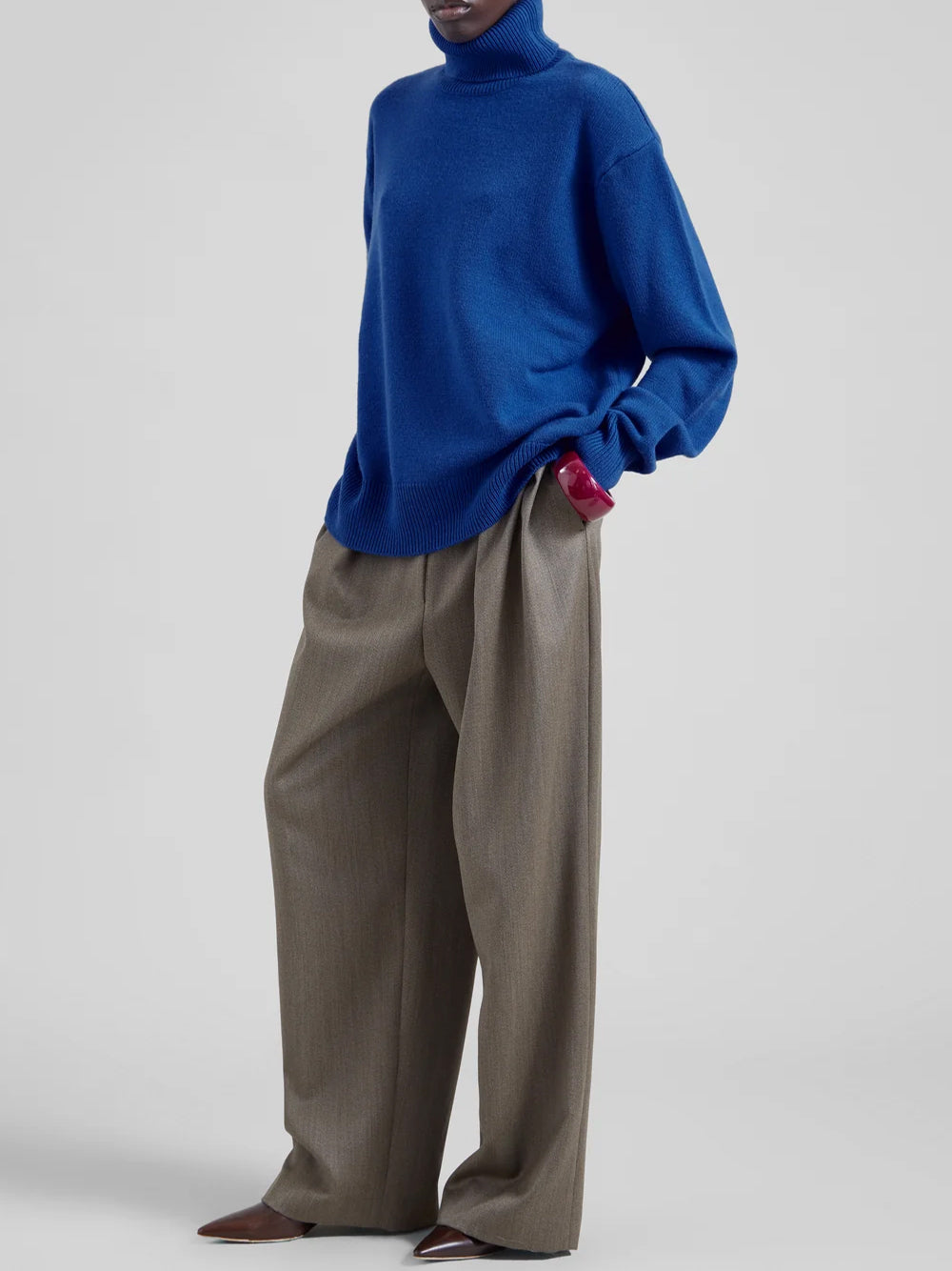 THE FRANKIE SHOP-FINN WOOL ELASTIC PANTS-
