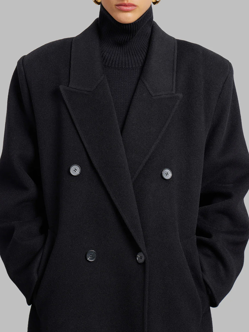 THE FRANKIE SHOP-GAIA DOUBLE BREASTED COAT-