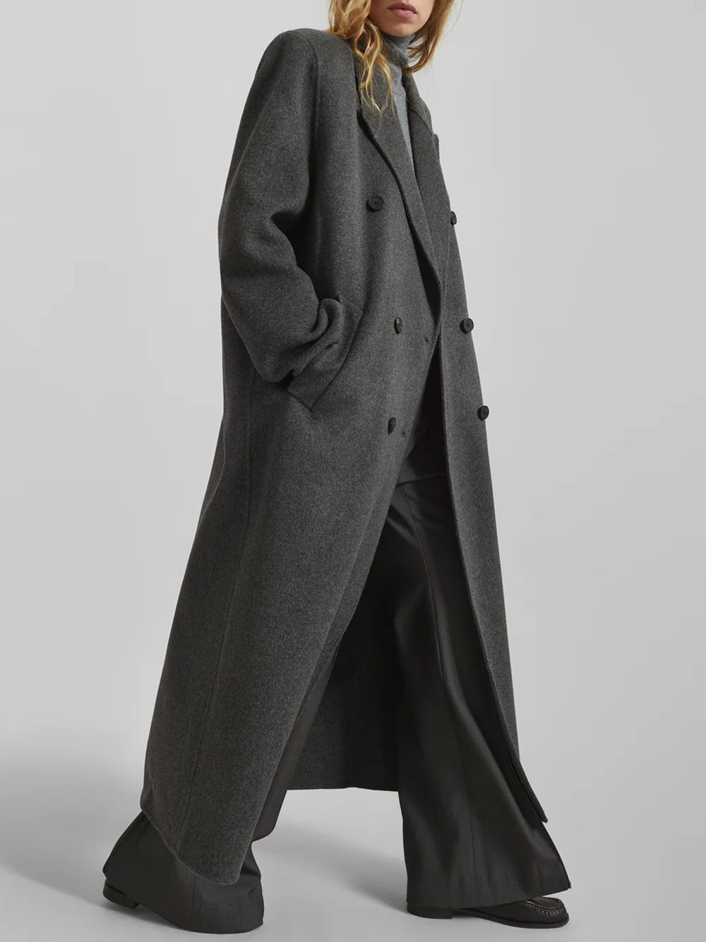 THE FRANKIE SHOP-GAIA DOUBLE BREASTED COAT-