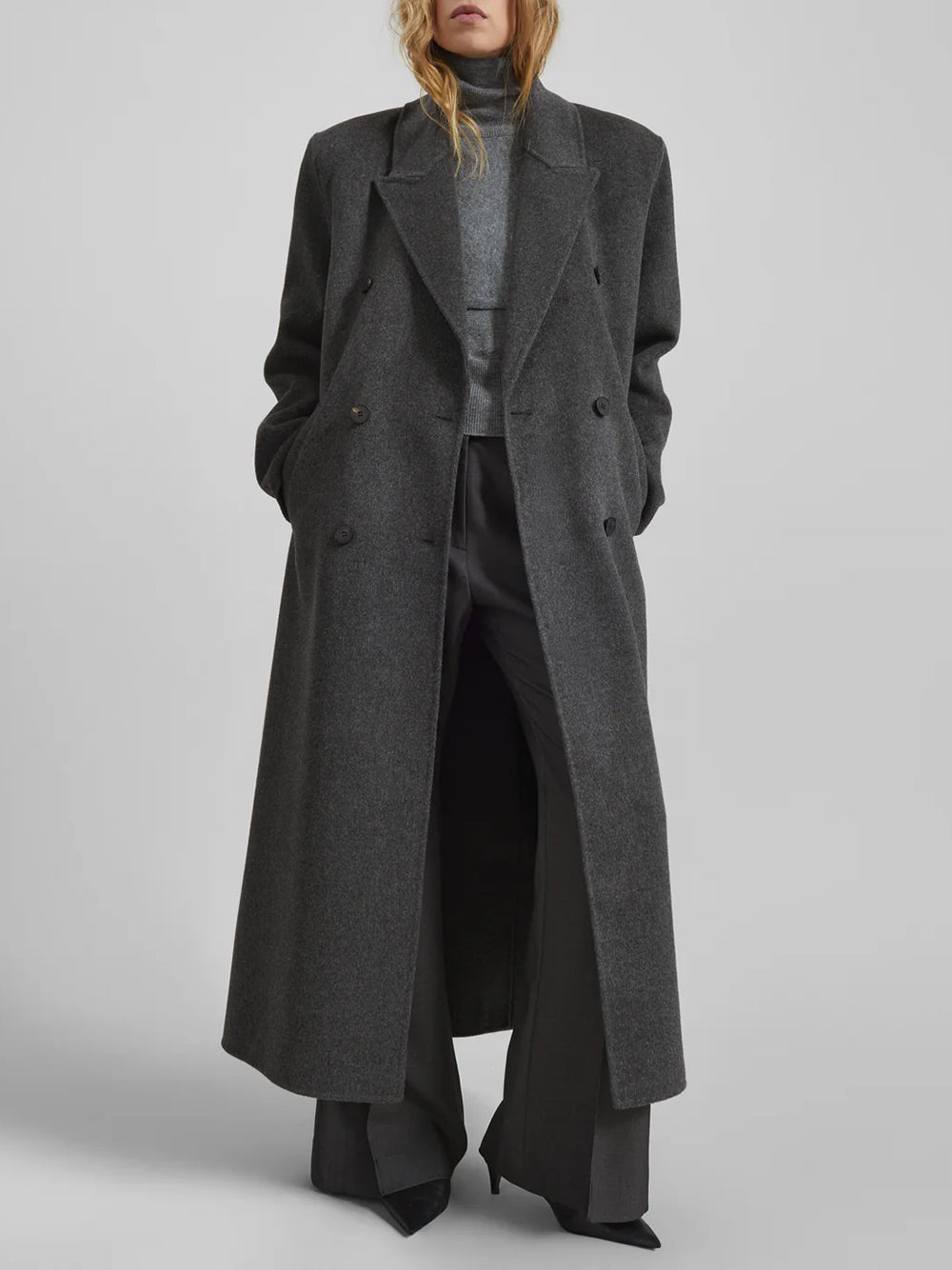 THE FRANKIE SHOP-GAIA DOUBLE BREASTED COAT-