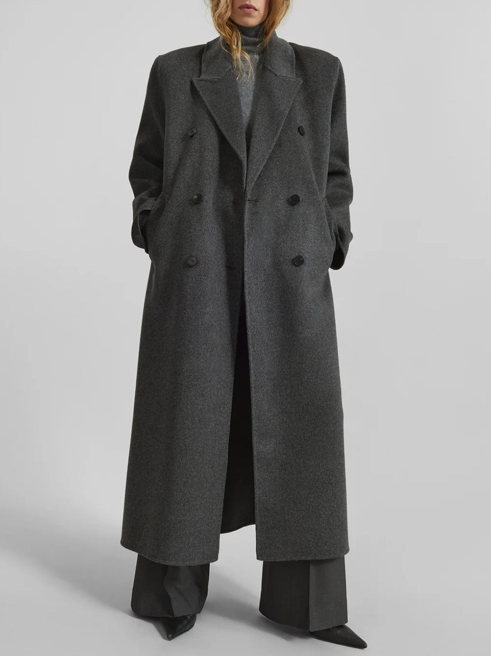 THE FRANKIE SHOP-GAIA DOUBLE BREASTED COAT-