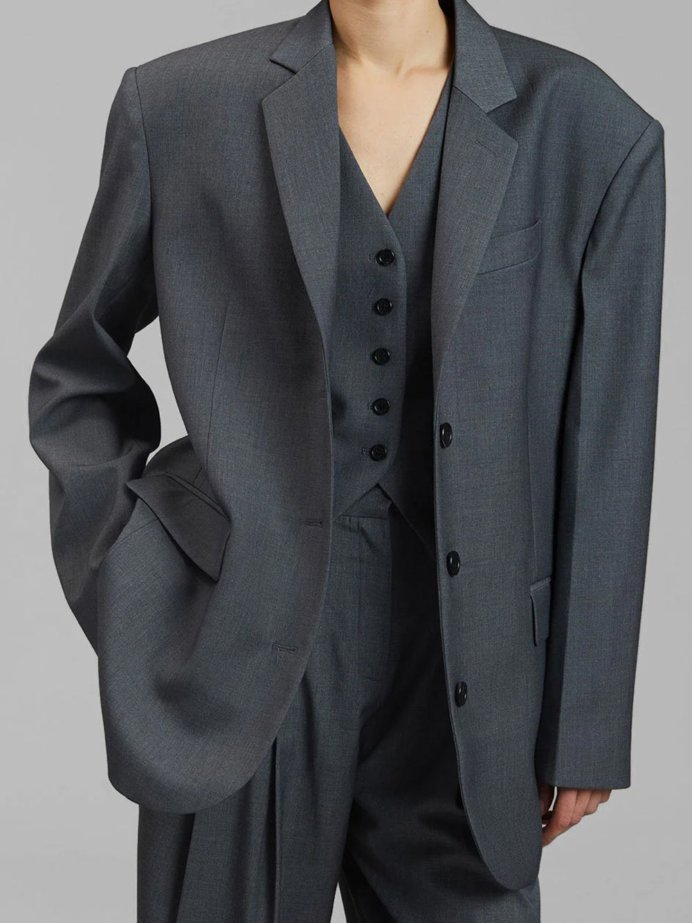THE FRANKIE SHOP-GELSO OVERSIZED BLAZER-