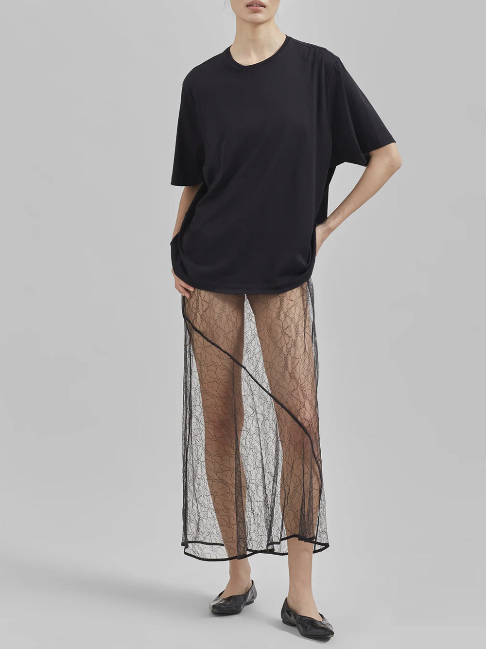 THE FRANKIE SHOP-HARPER SOFT ORGANIC TSHIRT-