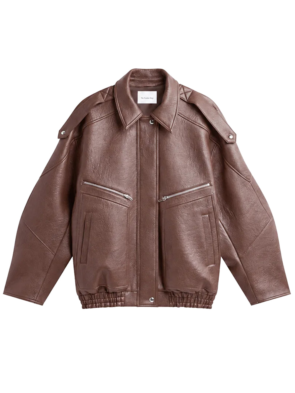THE FRANKIE SHOP-HUDSON FAUX LEATHER BOMBER JACKET-