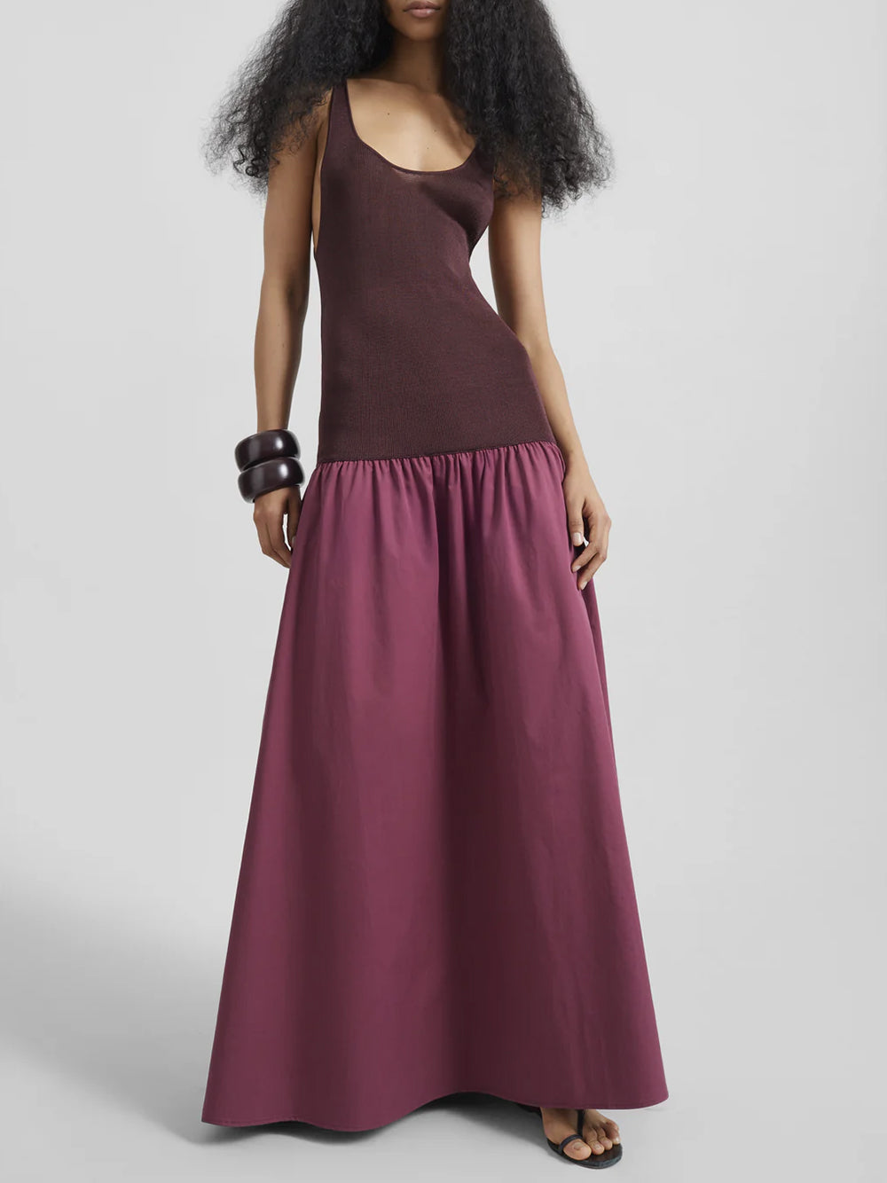 THE FRANKIE SHOP-ILIYA DROP WAIST MAXI DRESS-