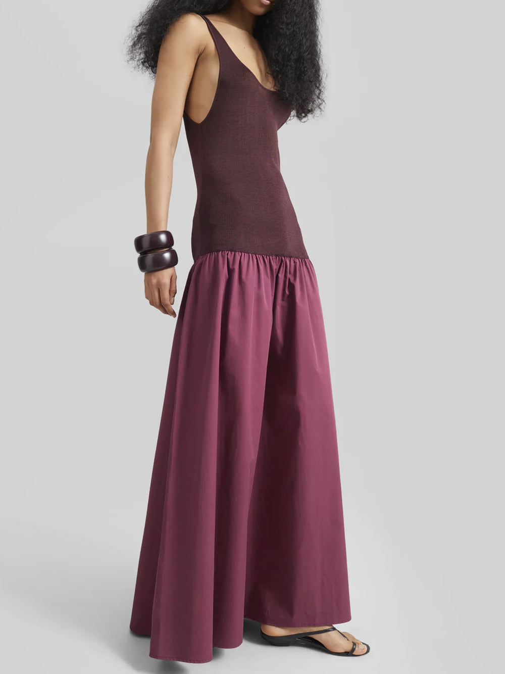 THE FRANKIE SHOP-ILIYA DROP WAIST MAXI DRESS-