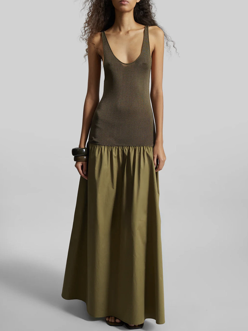 THE FRANKIE SHOP-ILIYA DROP WAIST MAXI DRESS-