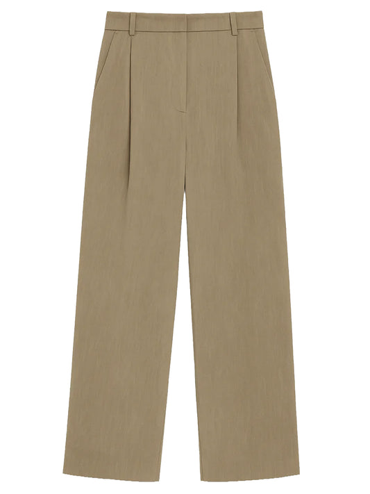 THE FRANKIE SHOP-MARFA LINEN PLEATED TROUSERS-