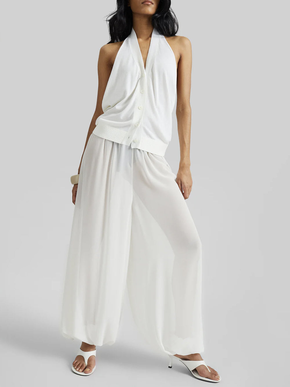 THE FRANKIE SHOP-MIO SHEER BALLOON PANTS-