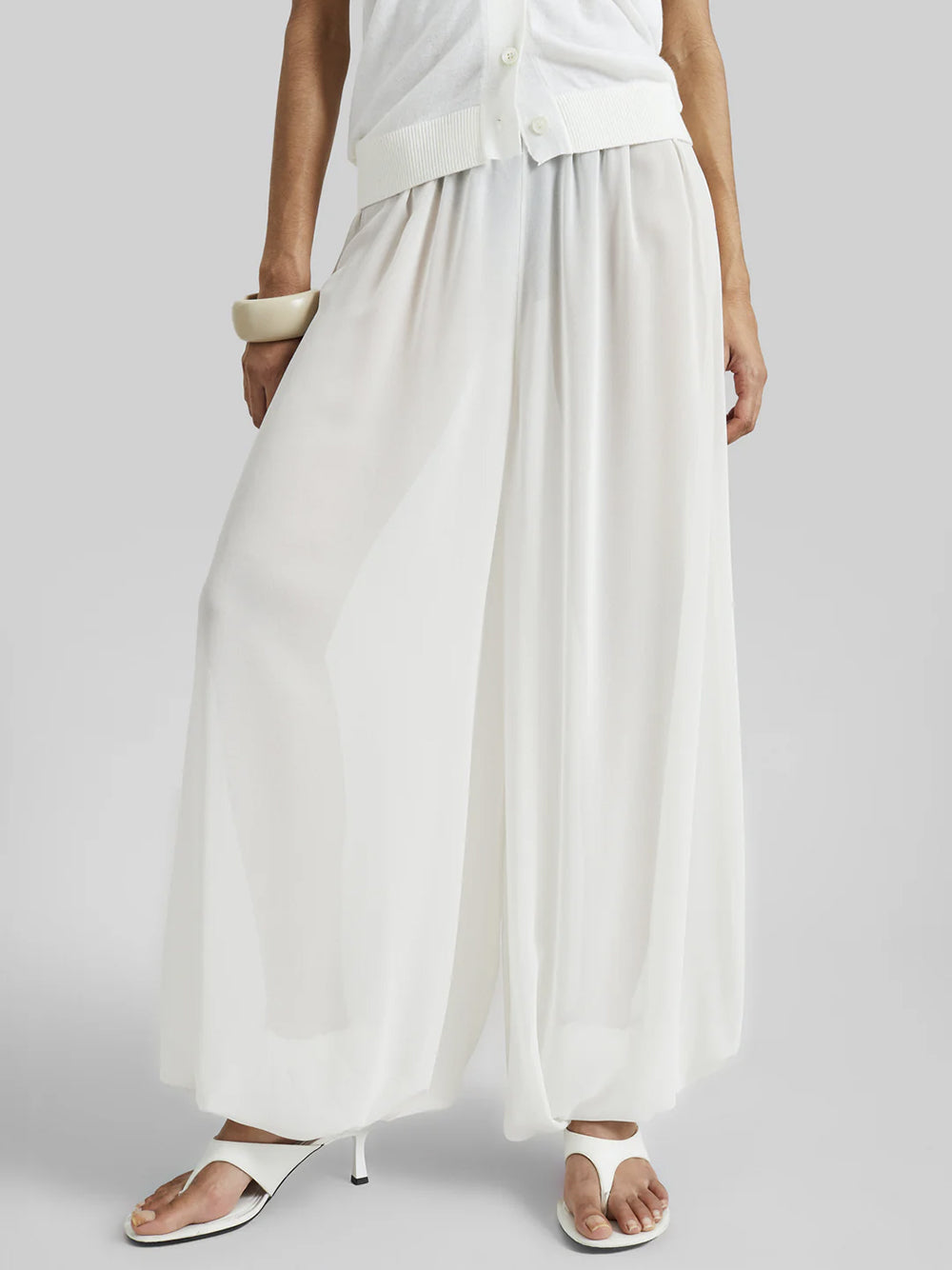 THE FRANKIE SHOP-MIO SHEER BALLOON PANTS-