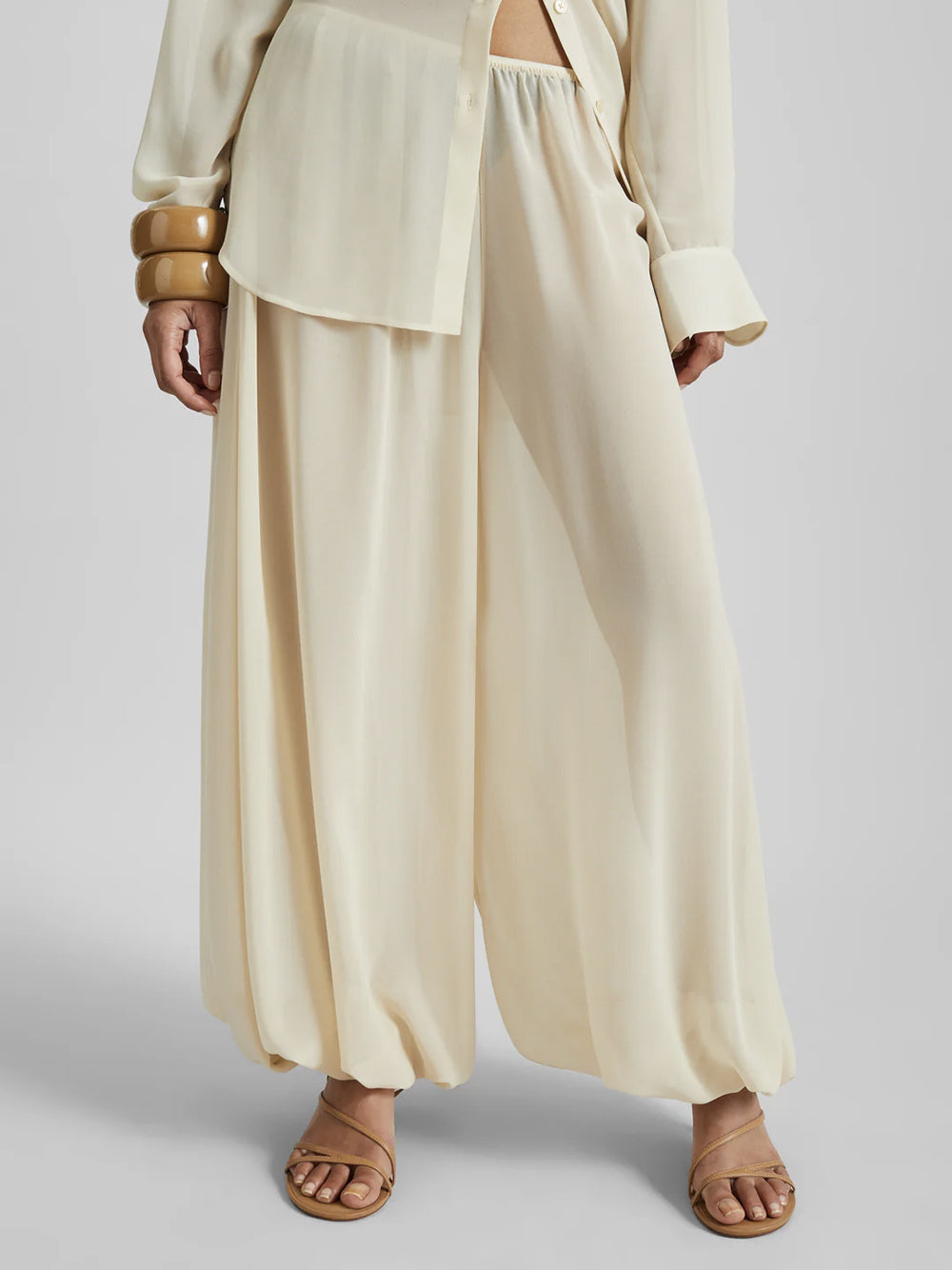 THE FRANKIE SHOP-MIO SHEER BALLOON PANTS-
