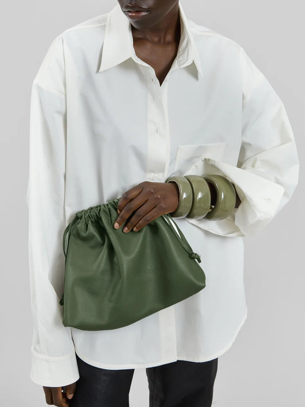 THE FRANKIE SHOP-MORGAN LEATHER SMALL POUCH-