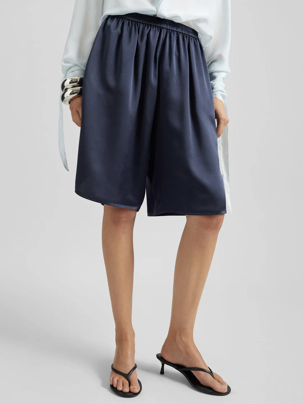 THE FRANKIE SHOP-NELIS SATIN BERMUDA SHORTS-