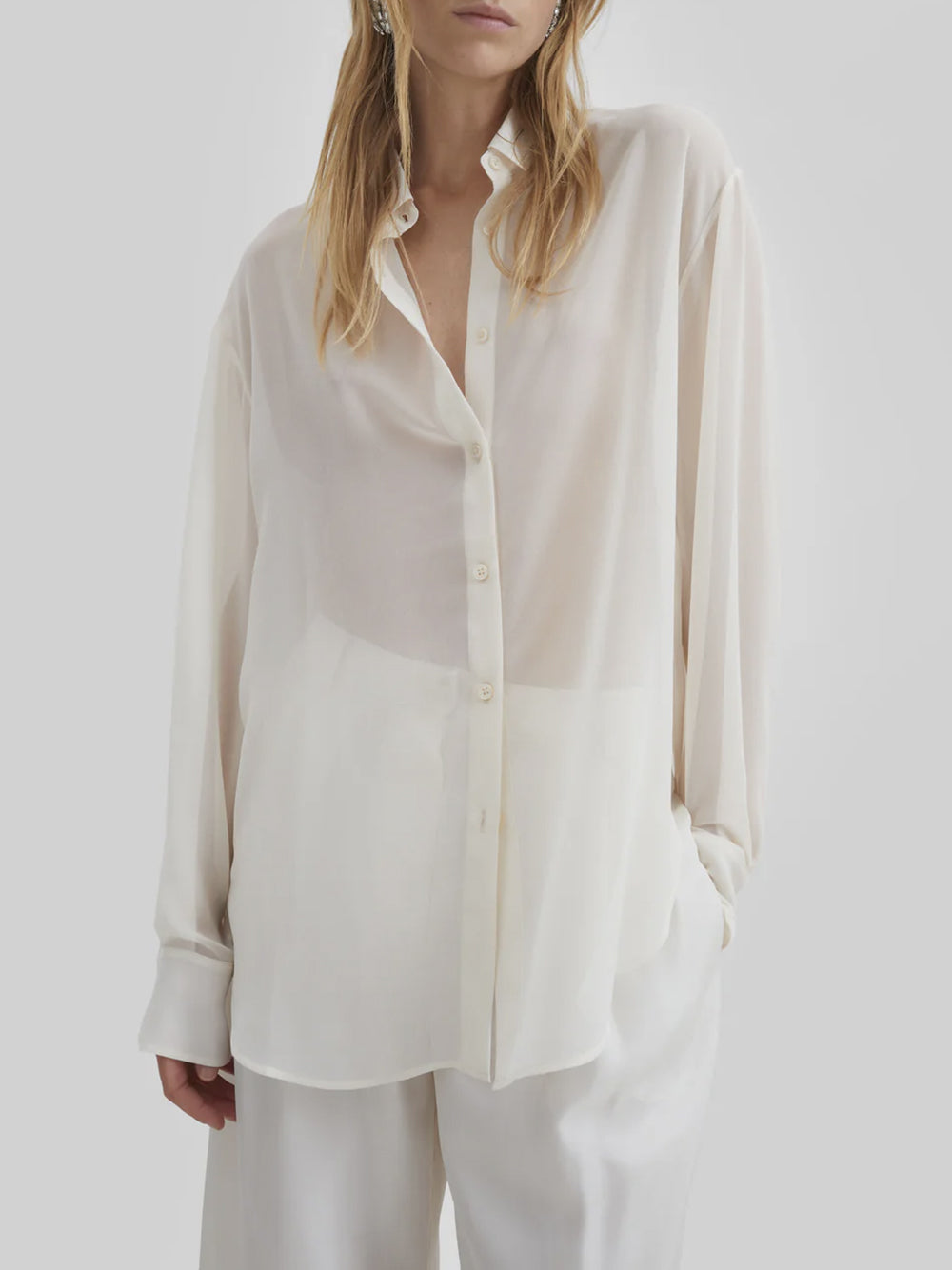 THE FRANKIE SHOP-PERI GEORGETTE SHIRT-