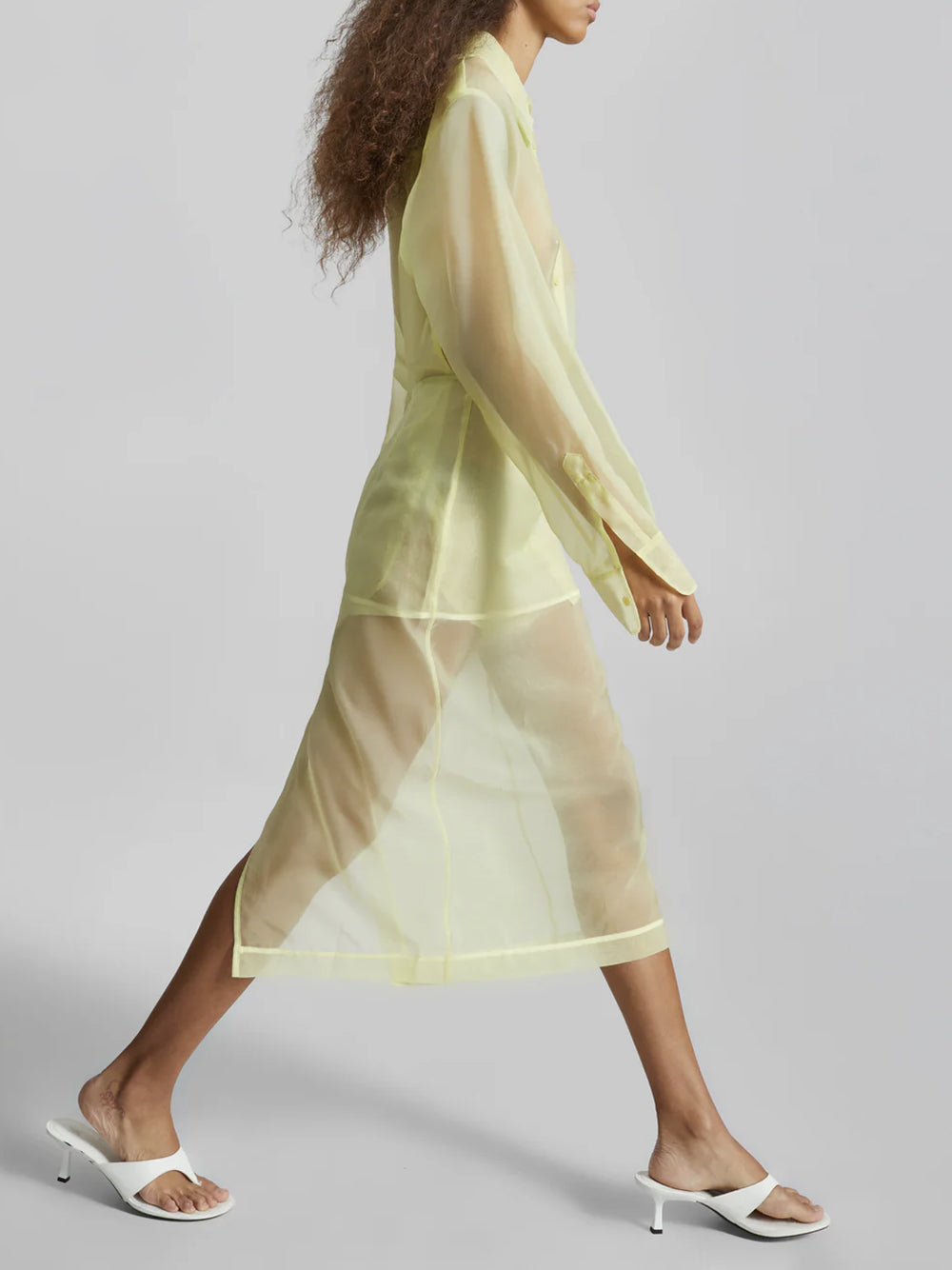 THE FRANKIE SHOP-PERI SHEER MIDI SKIRT-