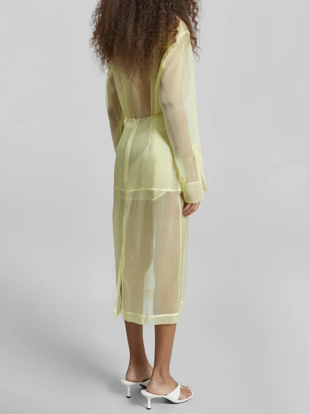 THE FRANKIE SHOP-PERI SHEER MIDI SKIRT-