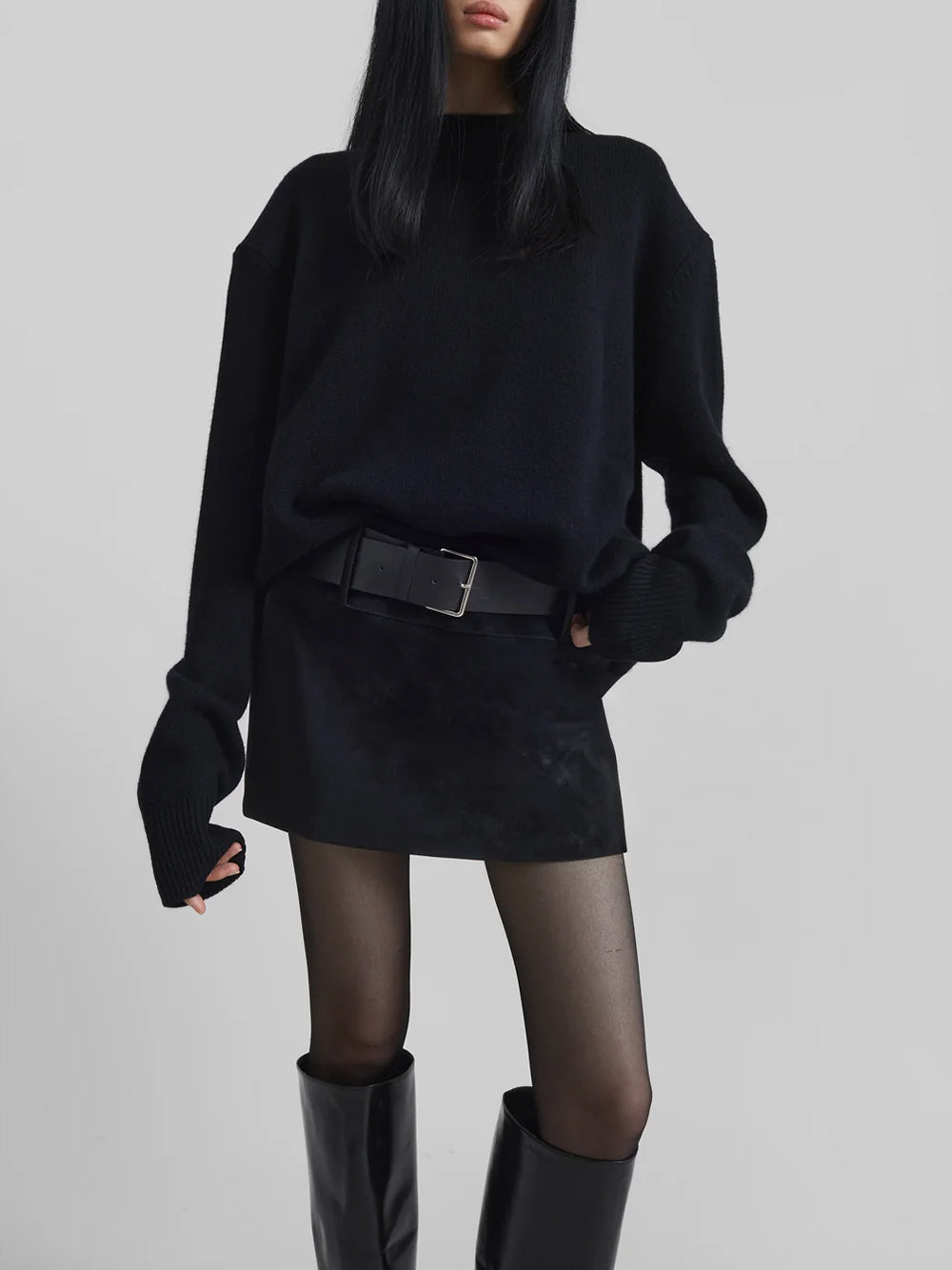 THE FRANKIE SHOP-RAFAELA PADDED KNIT SWEATER-