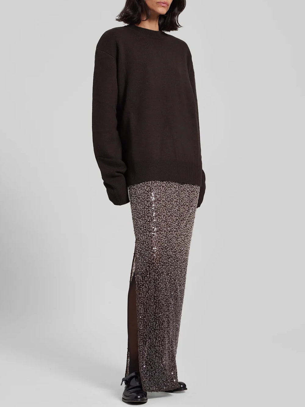 THE FRANKIE SHOP-RAFAELA PADDED KNIT SWEATER-