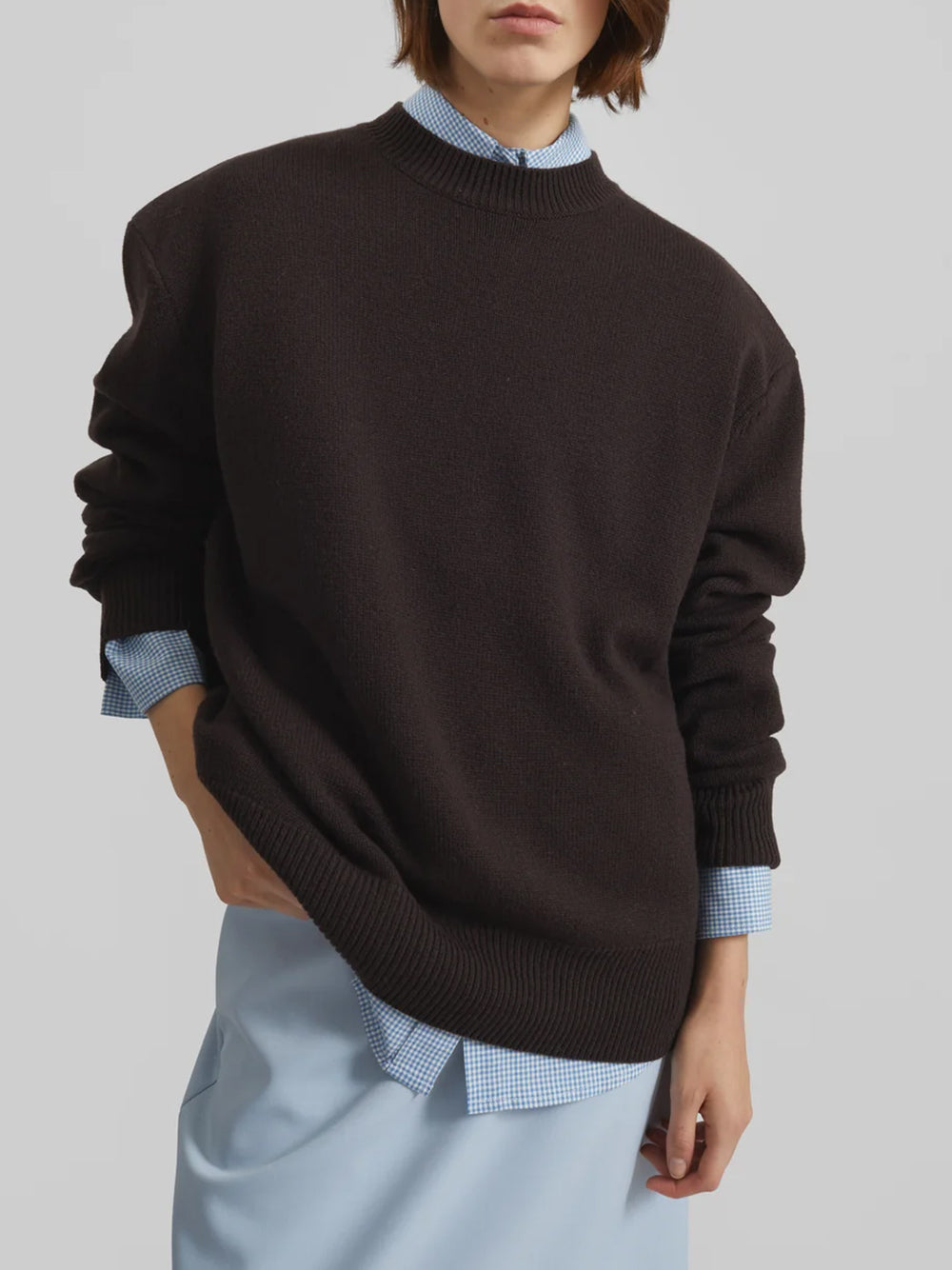 THE FRANKIE SHOP-RAFAELA PADDED KNIT SWEATER-