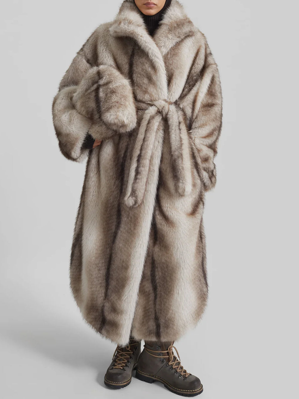 THE FRANKIE SHOP-RAVELLO FAUX FUR ROBE COAT-