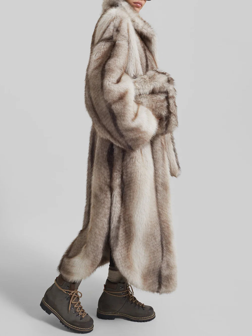 THE FRANKIE SHOP-RAVELLO FAUX FUR ROBE COAT-
