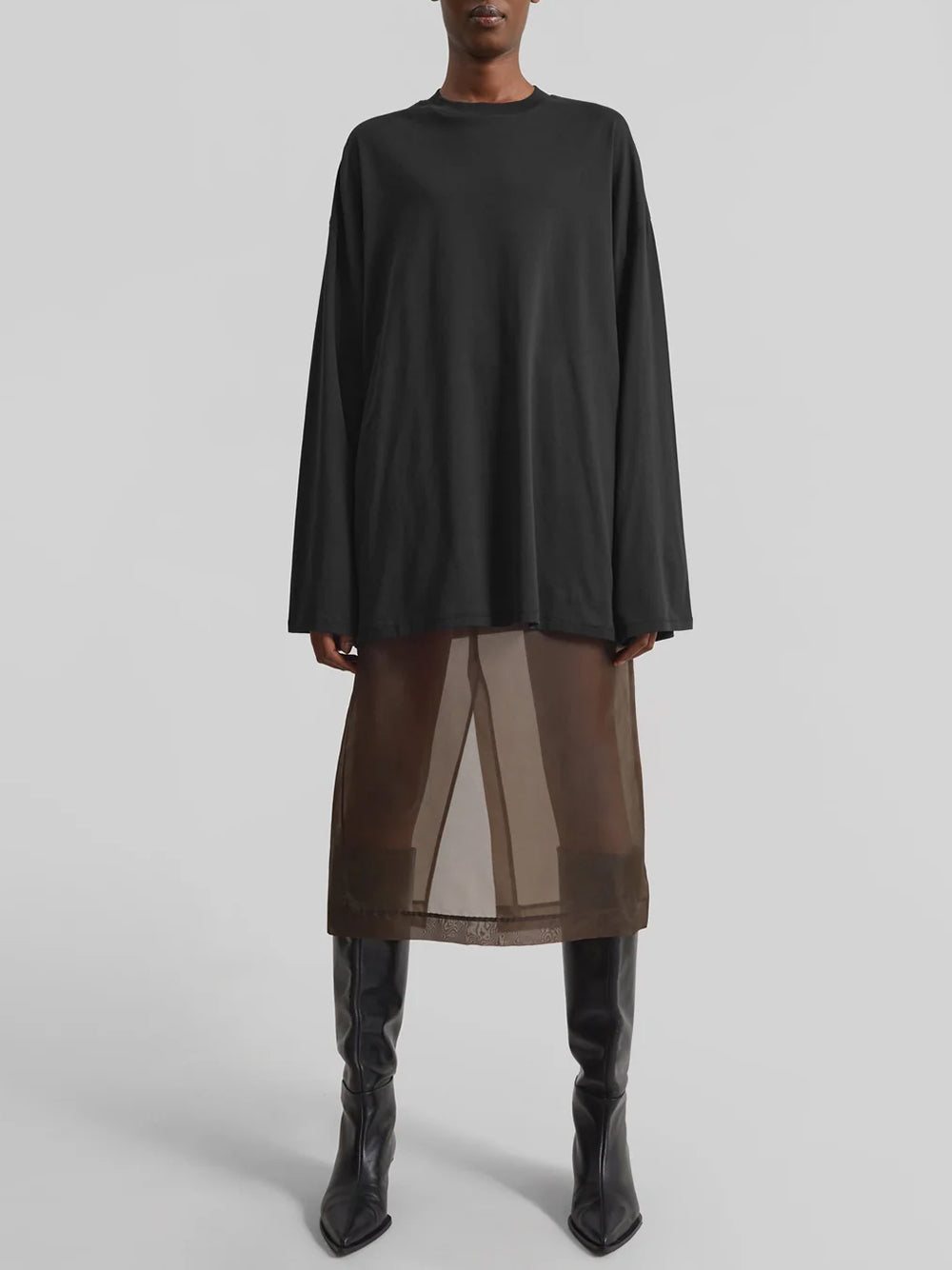 THE FRANKIE SHOP-RIO OVERSIZED SLEEVE TEE-