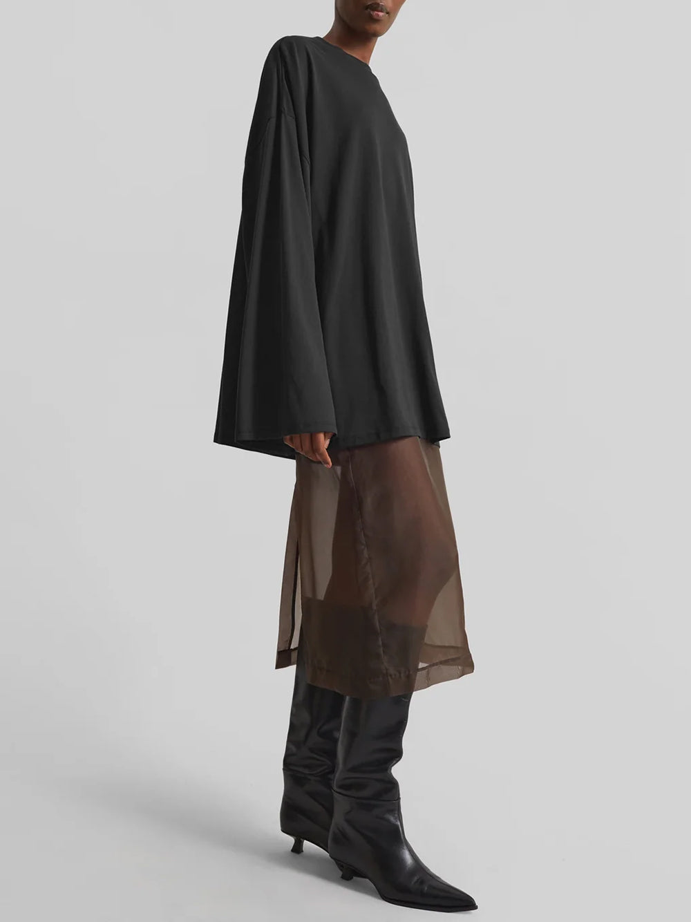 THE FRANKIE SHOP-RIO OVERSIZED SLEEVE TEE-