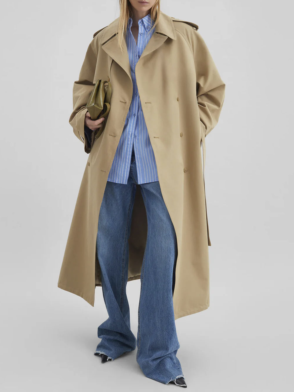 THE FRANKIE SHOP-RIVA COTTON TRENCH COAT-