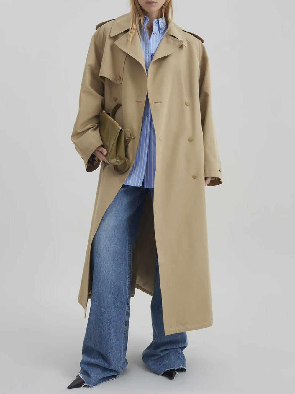 THE FRANKIE SHOP-RIVA COTTON TRENCH COAT-
