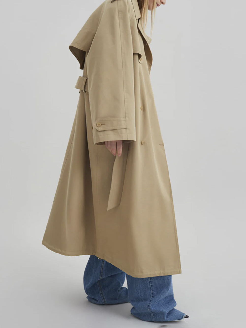 THE FRANKIE SHOP-RIVA COTTON TRENCH COAT-