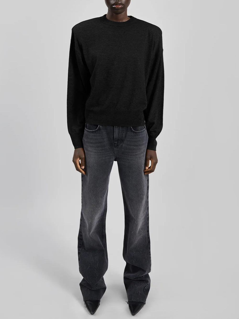 THE FRANKIE SHOP-RUE PADDED HIGH NECK SWEATER-