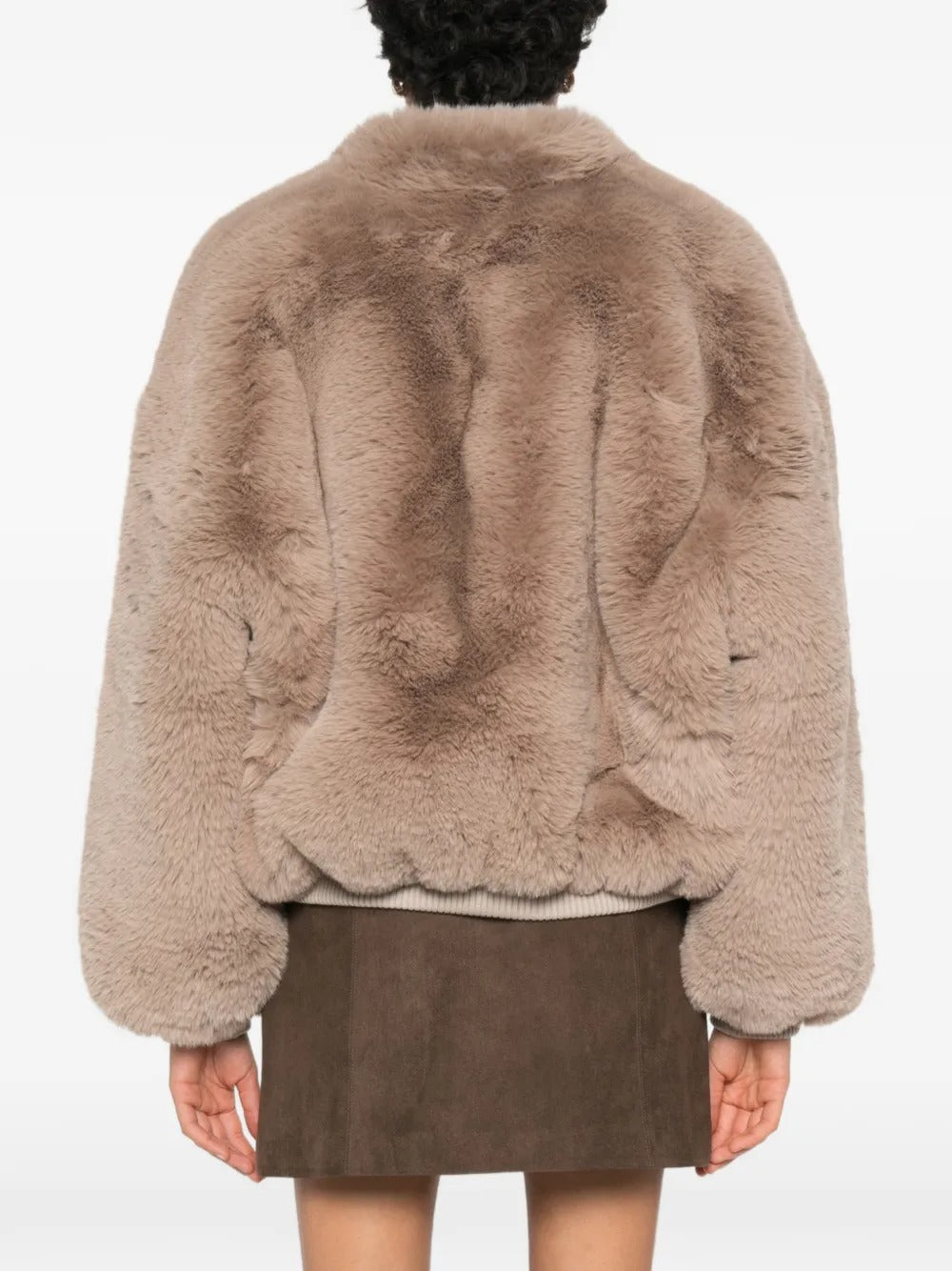 THE FRANKIE SHOP-SENNA FAUX FUR COLLARLESS JACKET-