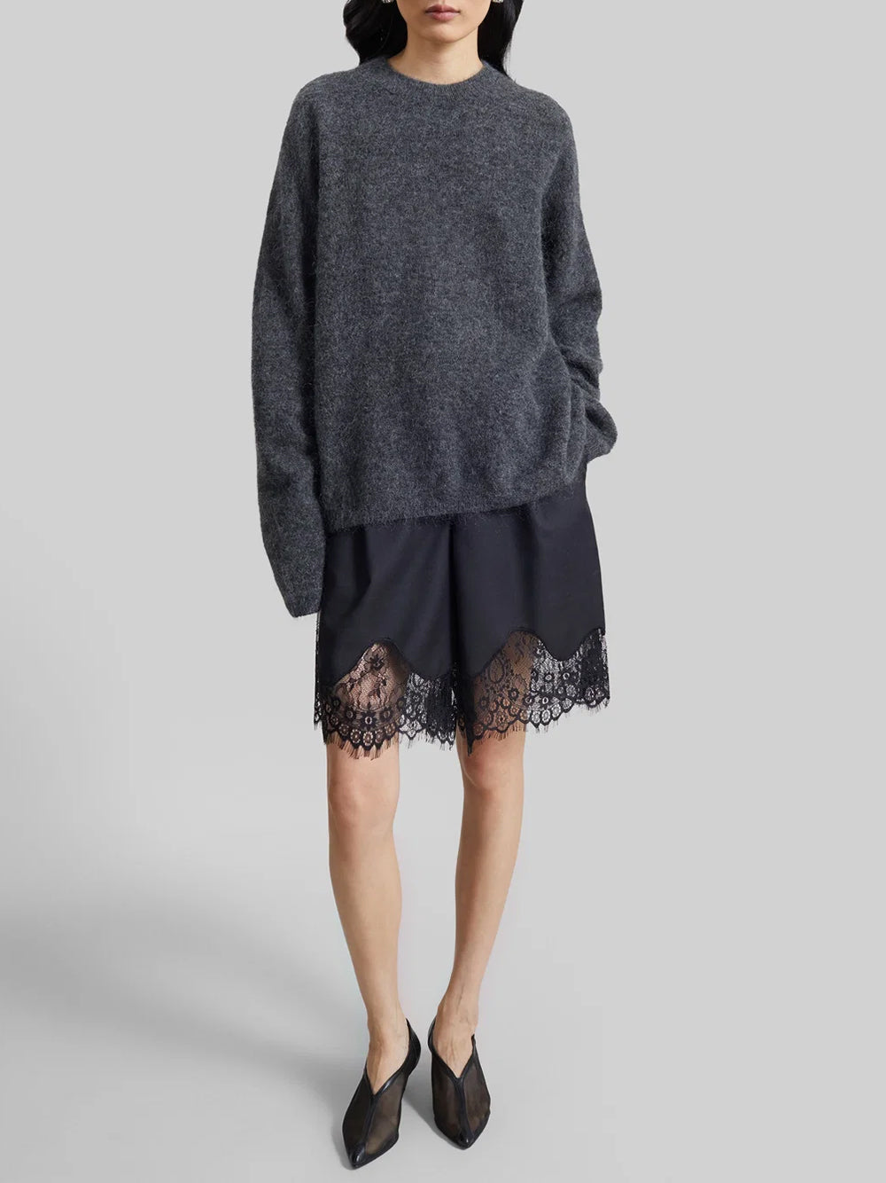 THE FRANKIE SHOP-TIMEA MOHAIR FUZZY SWEATER-
