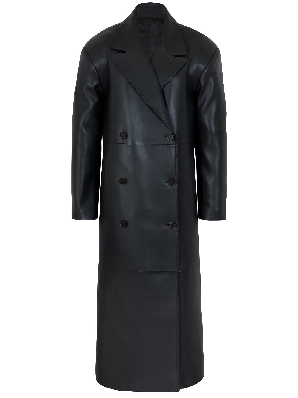 THE FRANKIE SHOP-TINA FAUX LEATHER TRENCH COAT-