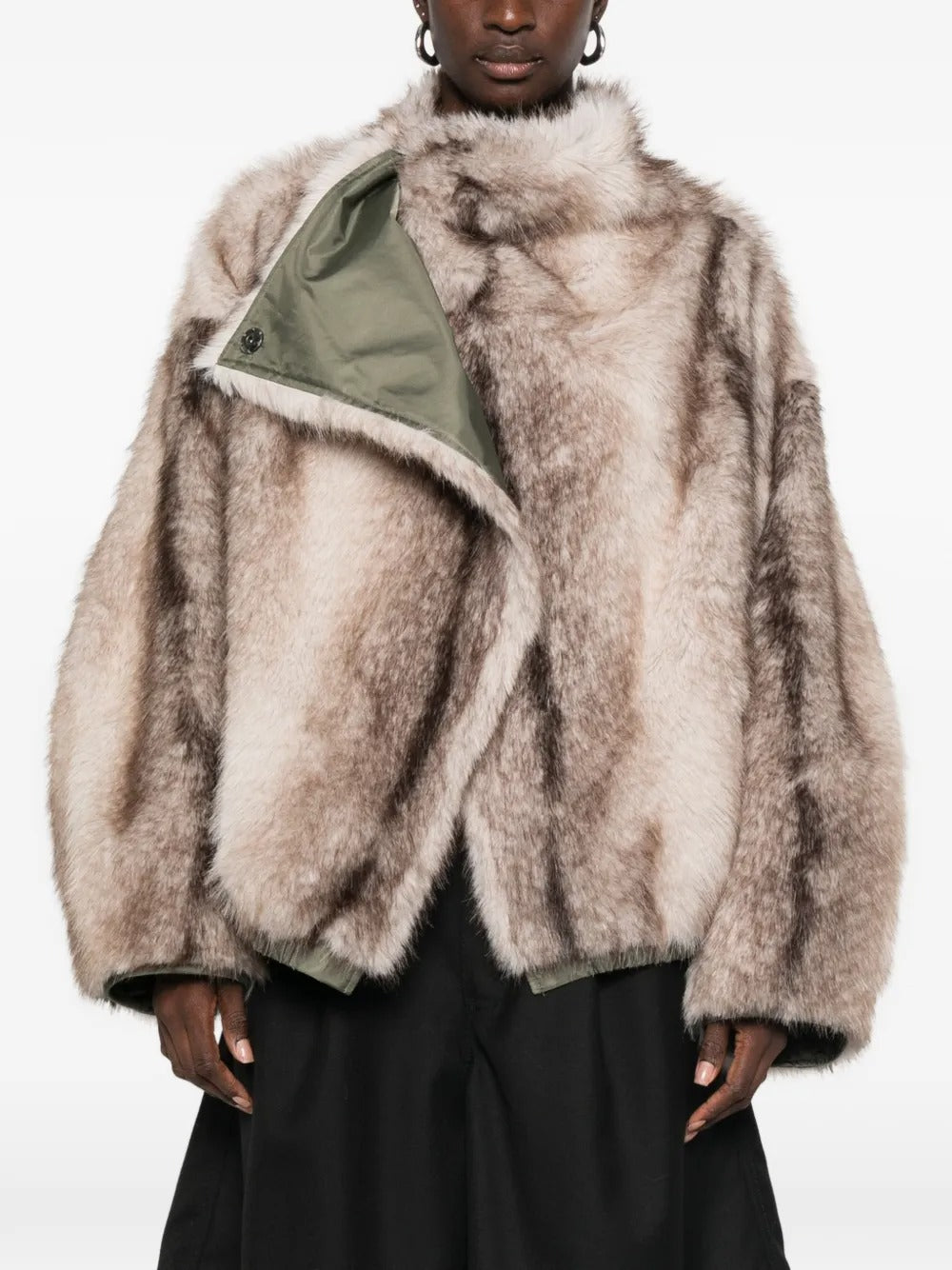 THE FRANKIE SHOP-VERA FAUX FUR REVERSIBLE SHORT COAT-