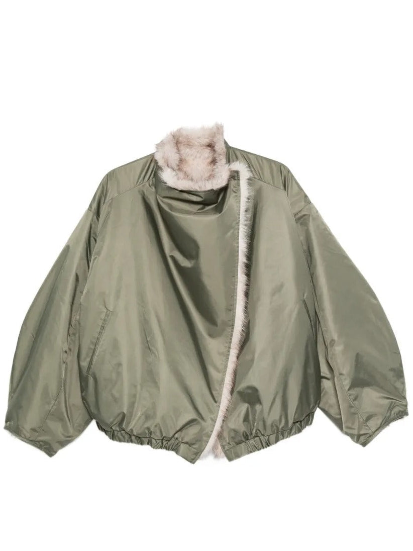 THE FRANKIE SHOP-VERA FAUX FUR REVERSIBLE SHORT COAT-