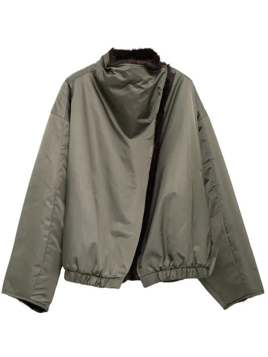 THE FRANKIE SHOP-VERA FAUX FUR REVERSIBLE SHORT COAT-