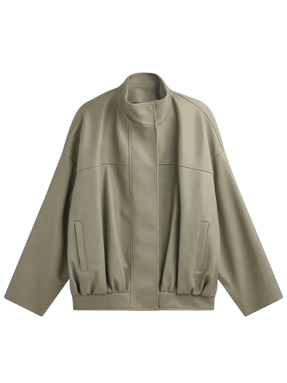 THE FRANKIE SHOP-VEREN FAUX LEATHER BOMBER JACKET-