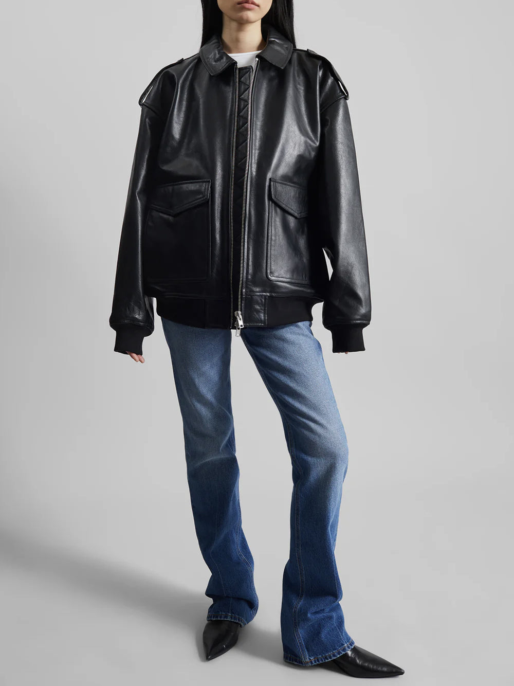 THE FRANKIE SHOP-VIPER LEATHER JACKET-