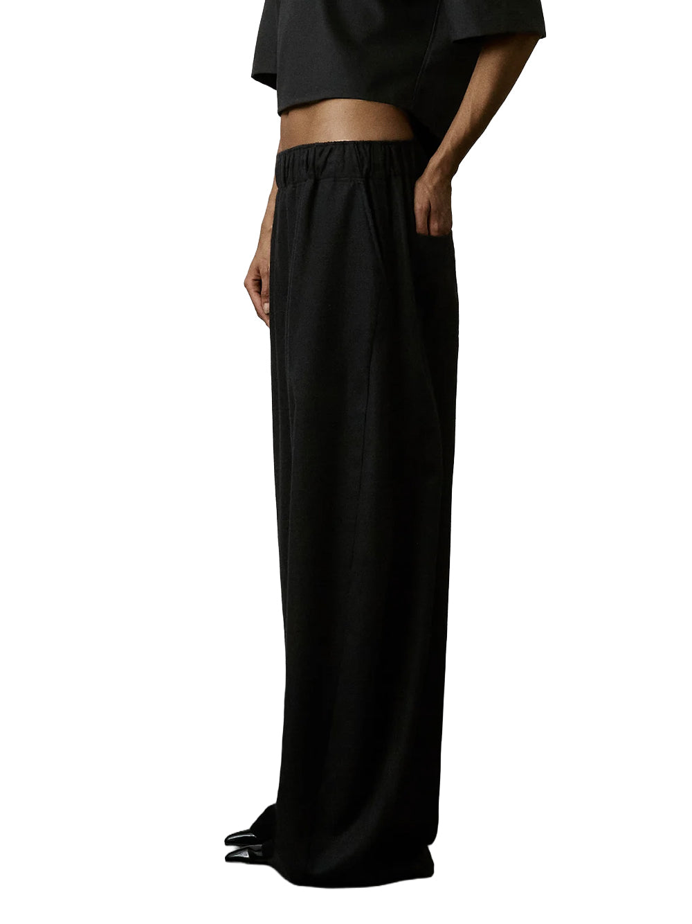 THE LATEST-DORA FLANNEL WOOL TROUSERS-