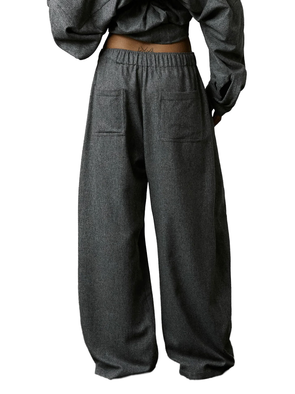 THE LATEST-DORA FLANNEL WOOL TROUSERS-